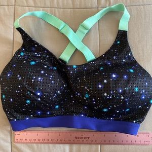 Galaxy print sports bra